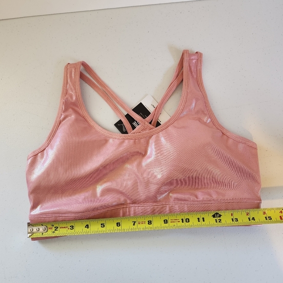 Puma Strappy Pink Wireless Medium Impact Sports Bra Size Large New NWT Active - Picture 5 of 8